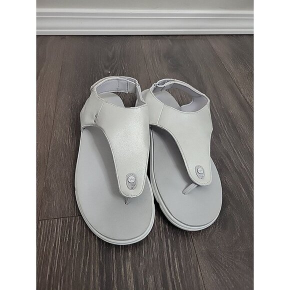 Ryka Women Sandals Adjustable Margo Exotic Gray 9M Thong Shoes - Picture 1 of 5